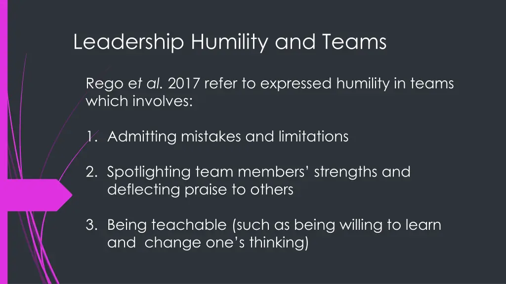 leadership humility and teams