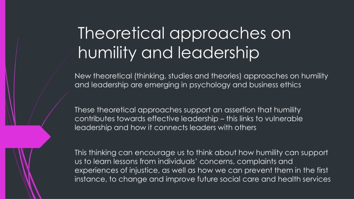 theoretical approaches on humility and leadership