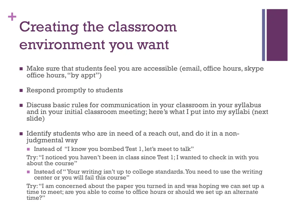 creating the classroom environment you want