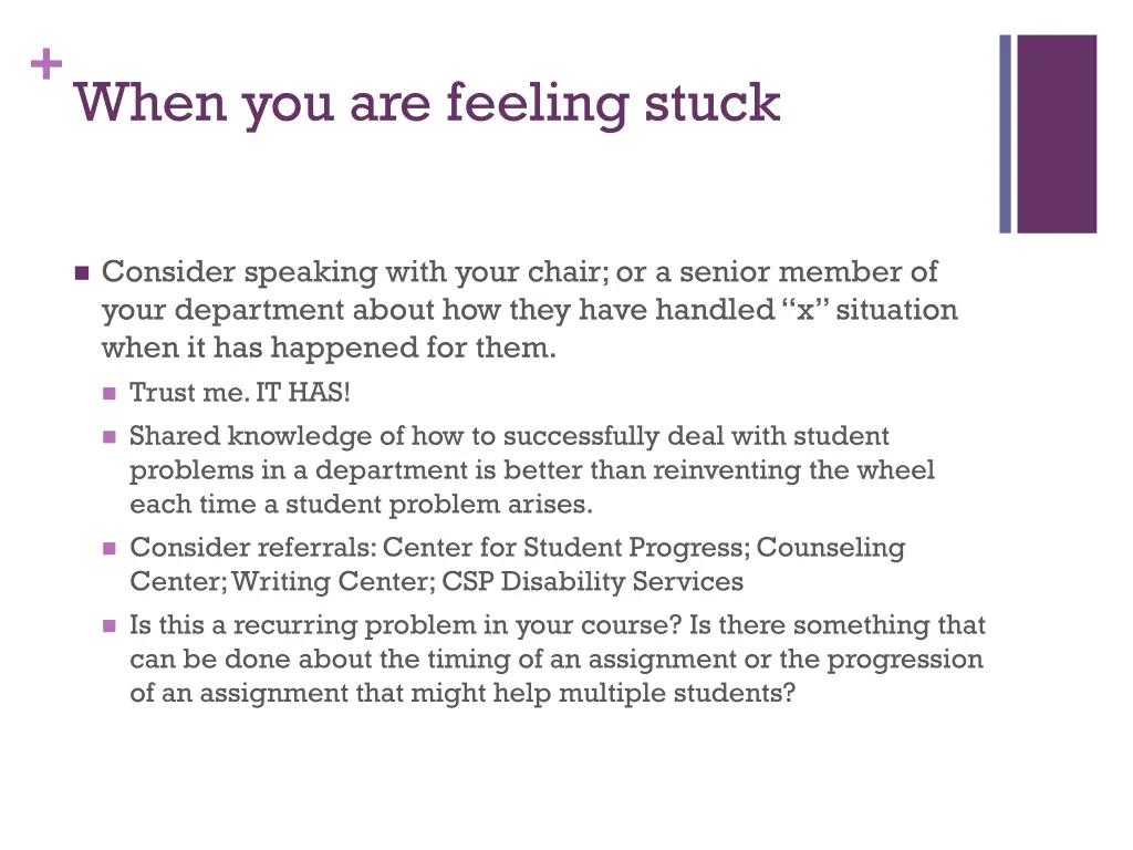 when you are feeling stuck