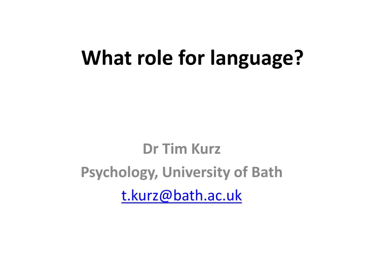 what role for language