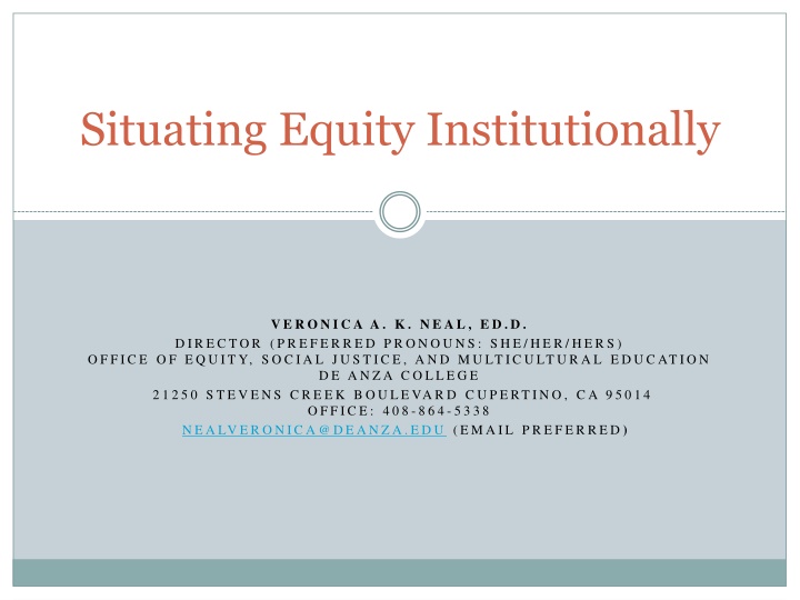 situating equity institutionally