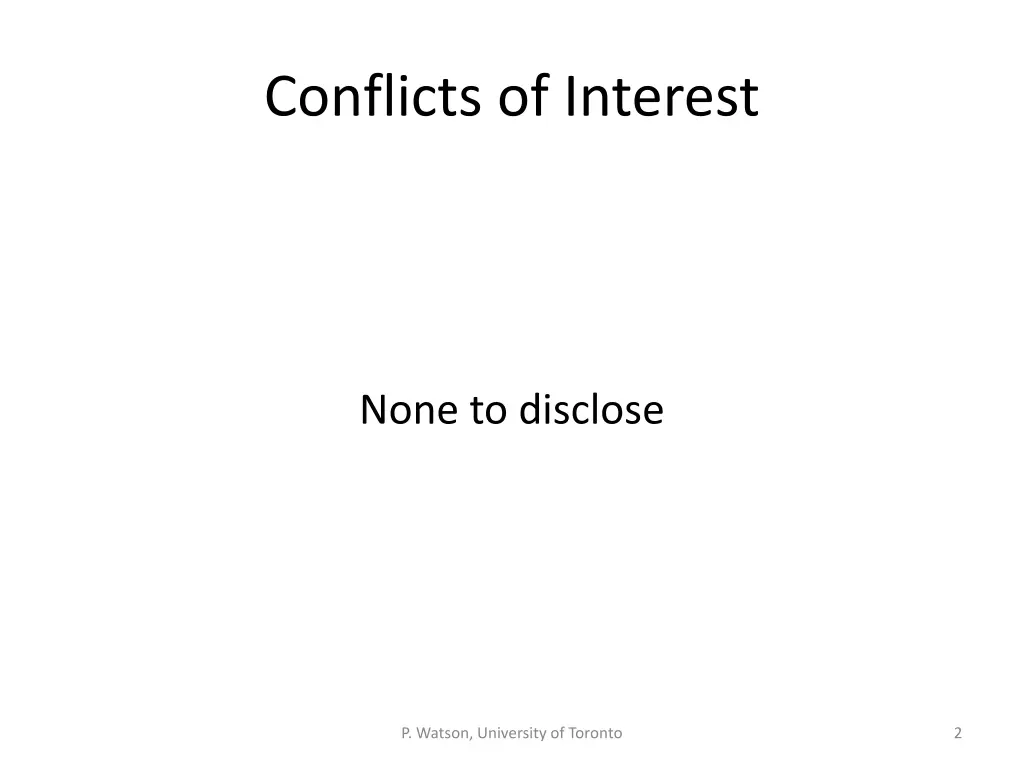 conflicts of interest
