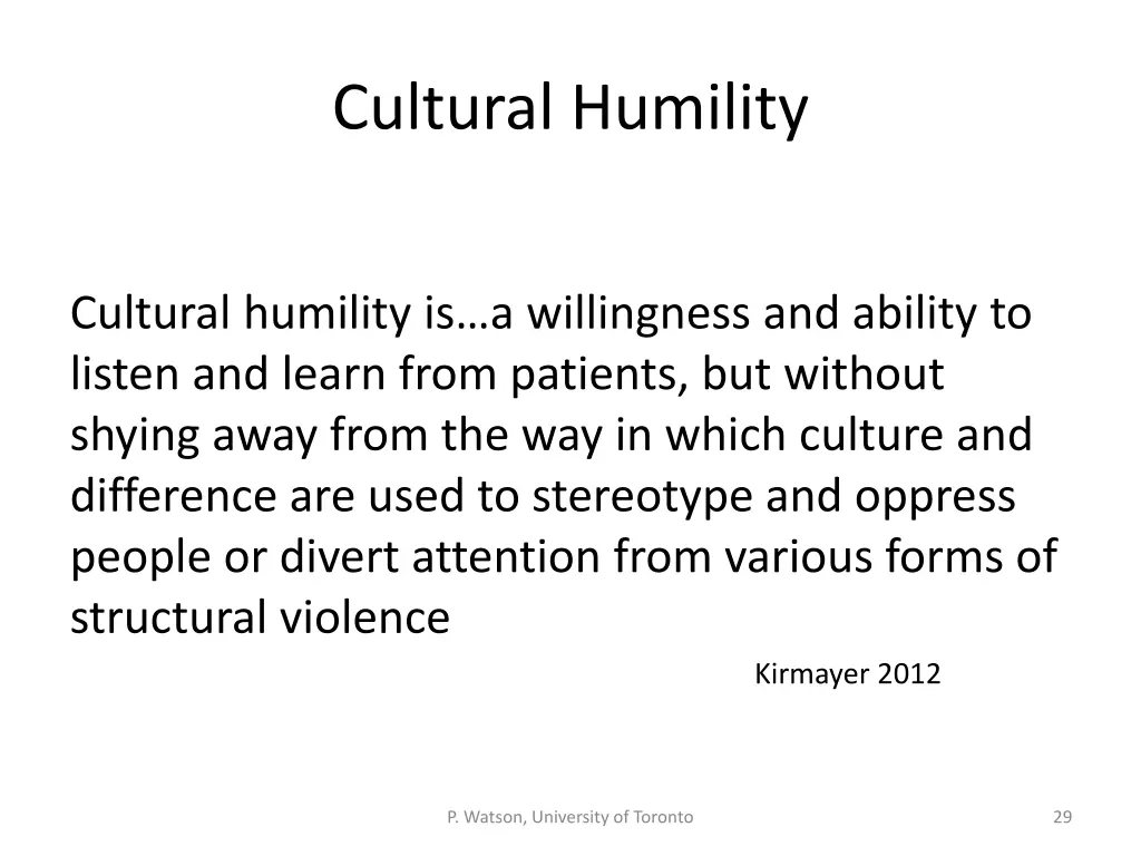cultural humility