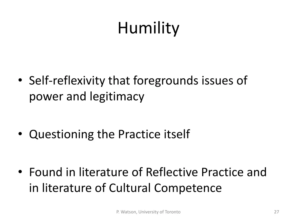 humility