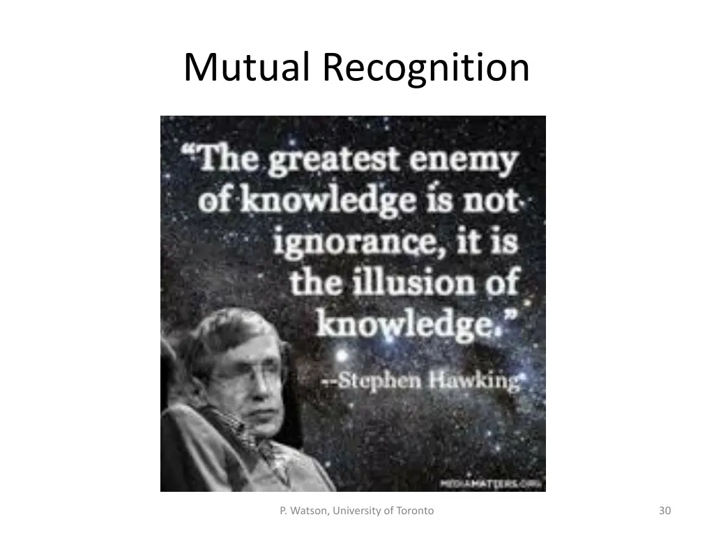 mutual recognition