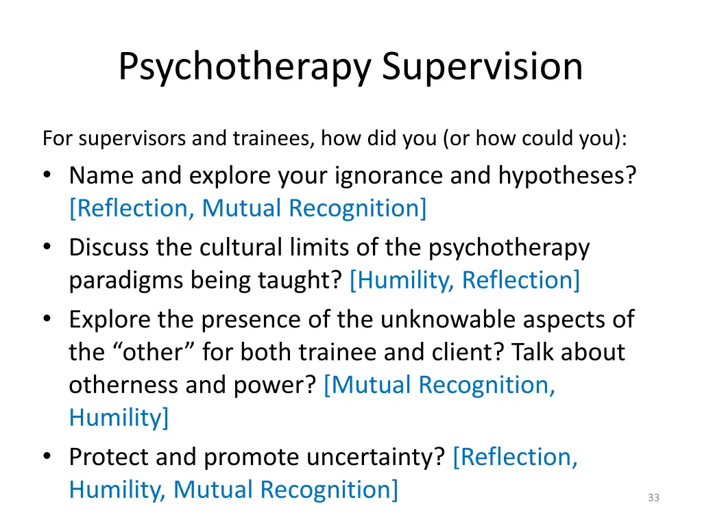 psychotherapy supervision