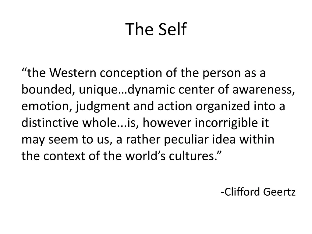 the self