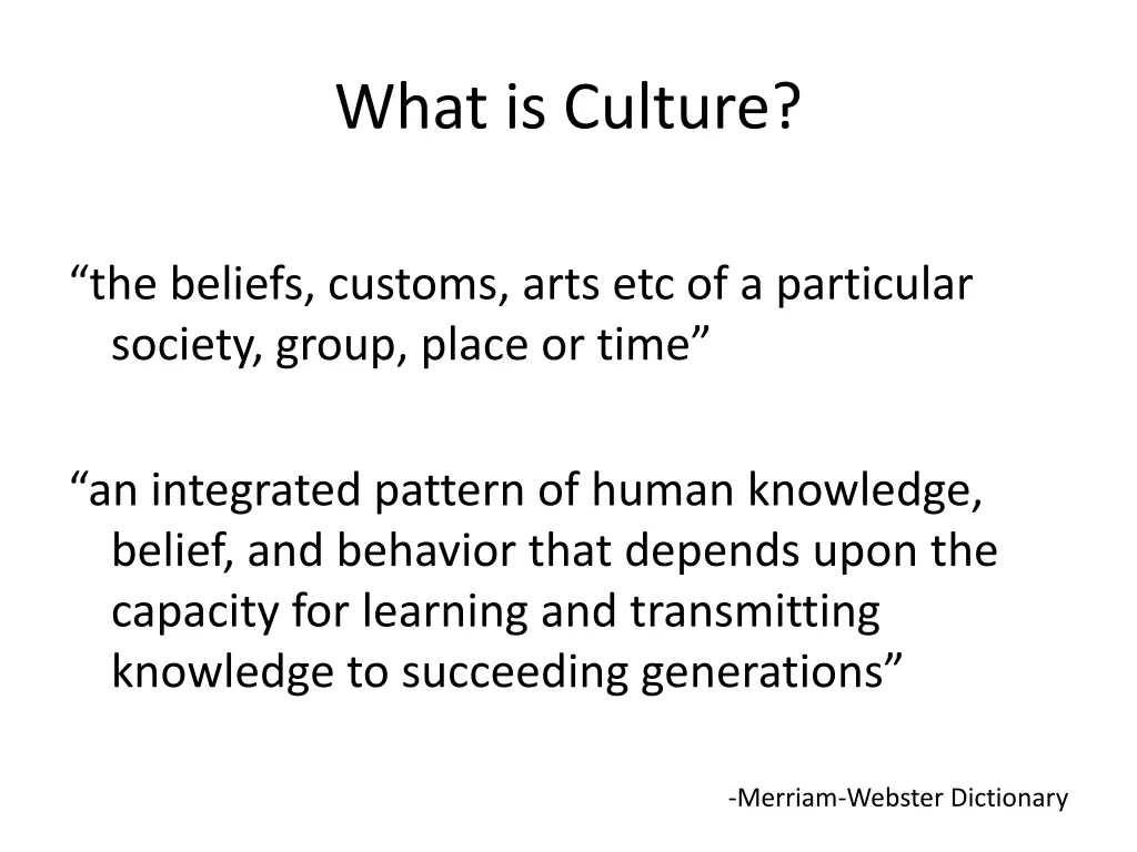 what is culture
