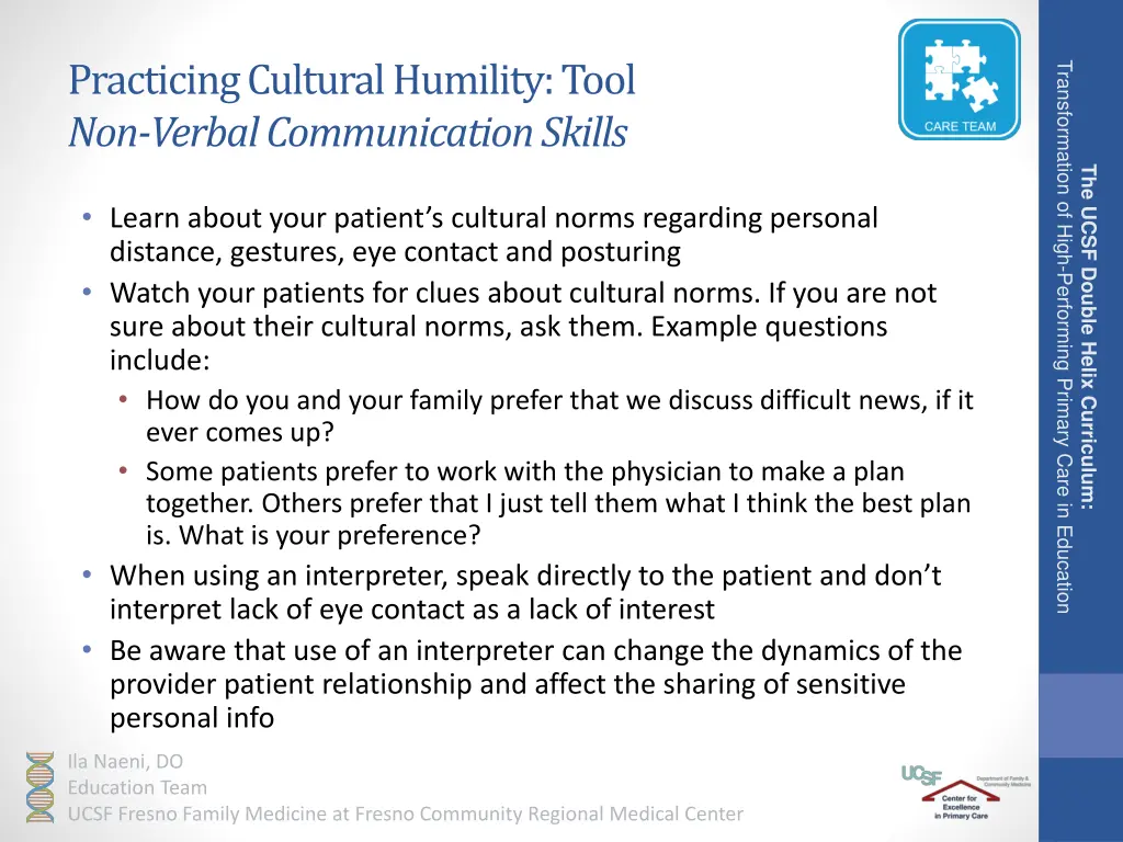 practicing cultural humility tool non verbal