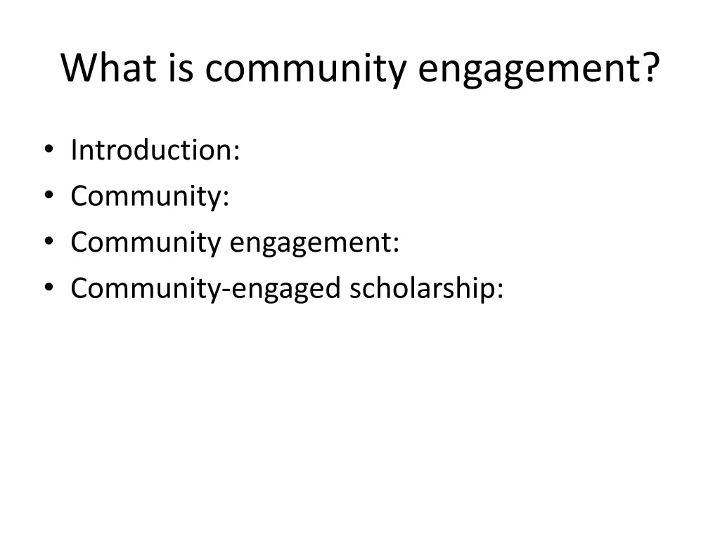 what is community engagement