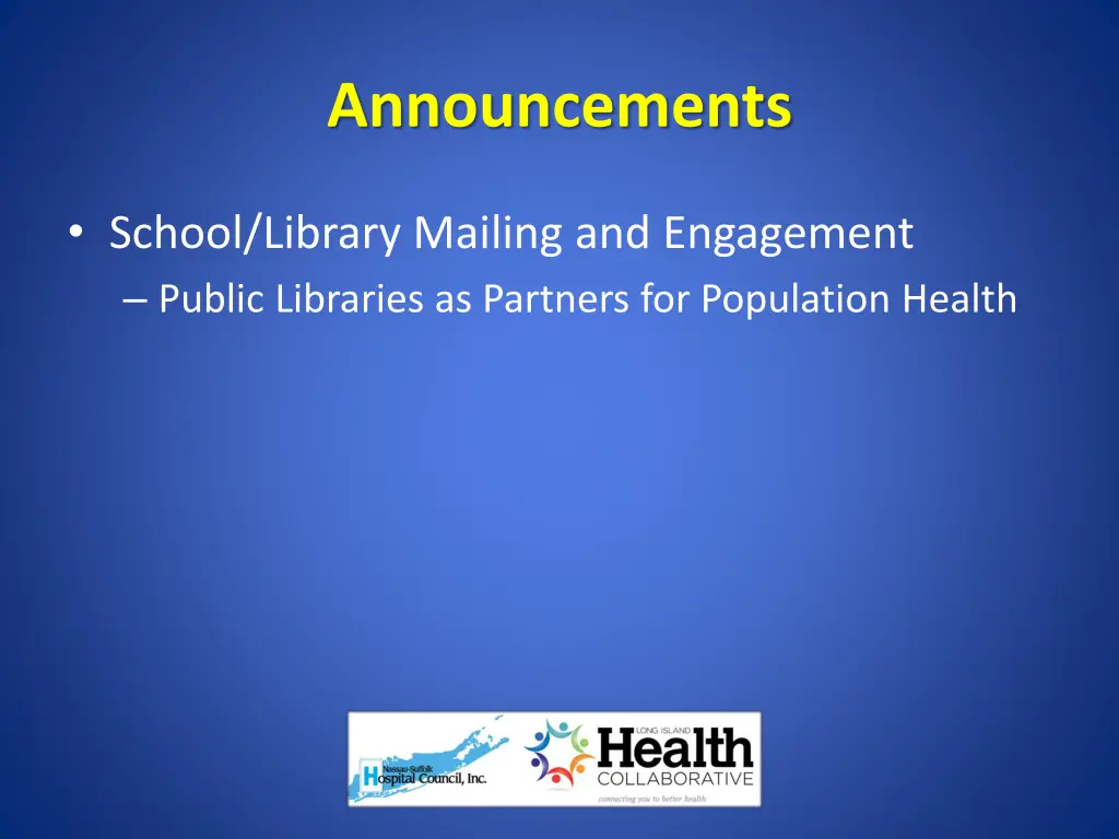 announcements