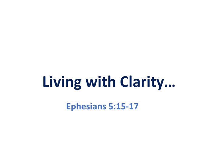 ephesians 5 15 17