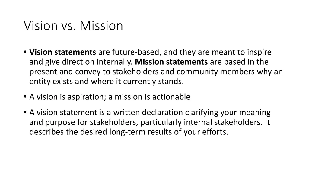 vision vs mission