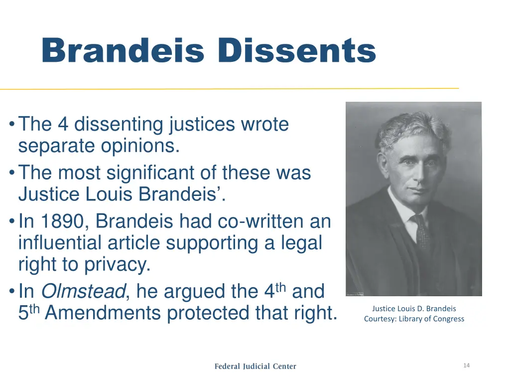 brandeis dissents