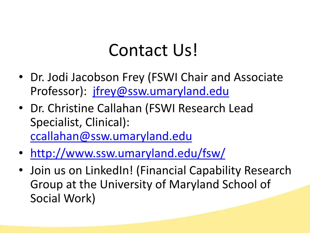 contact us