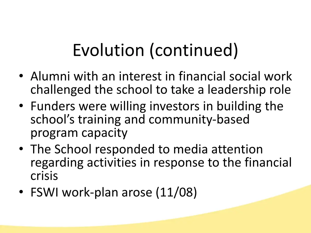 evolution continued