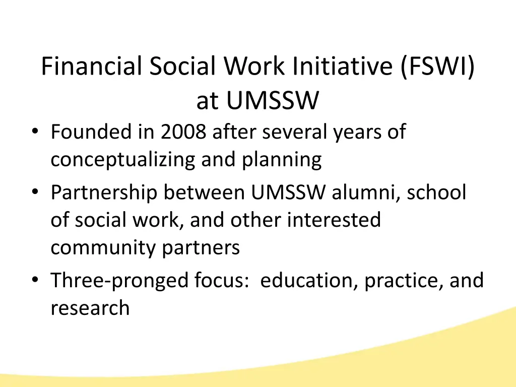 financial social work initiative fswi at umssw