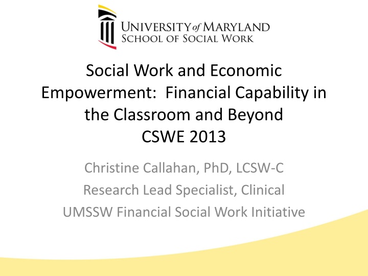social work and economic empowerment financial