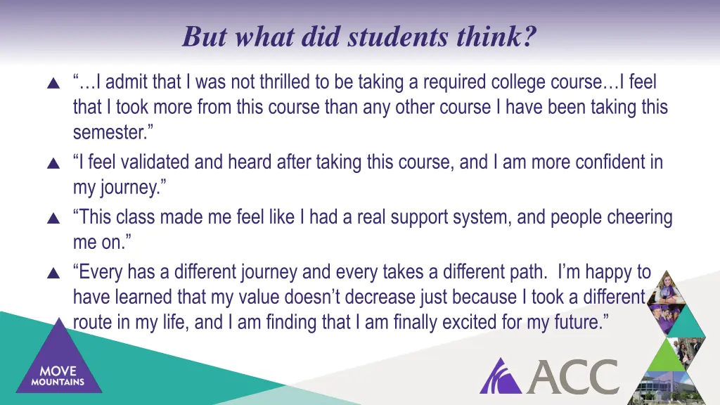 but what did students think