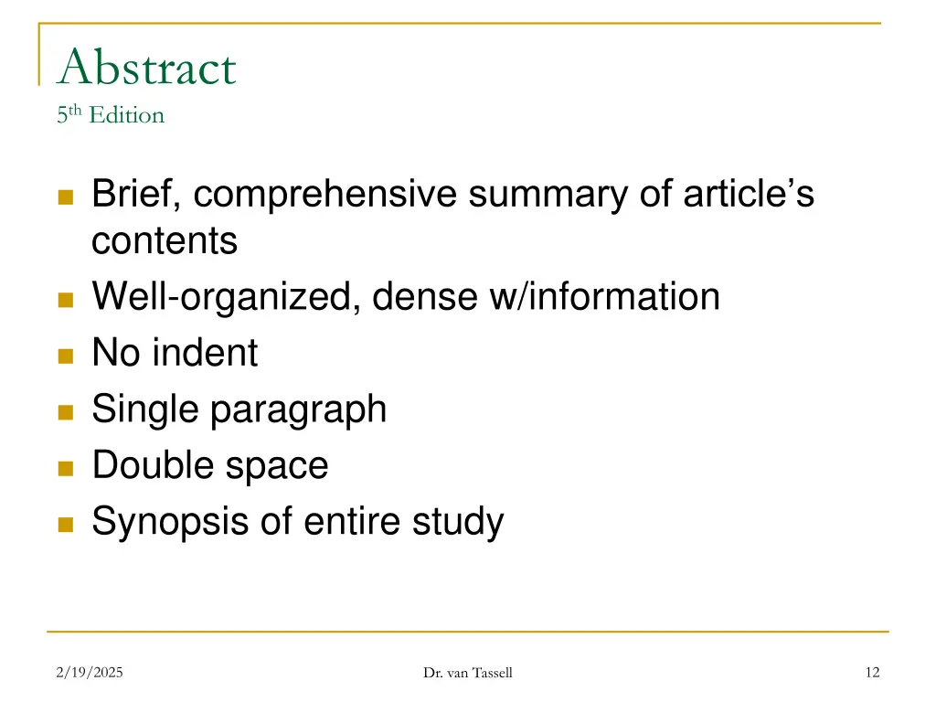 abstract 5 th edition