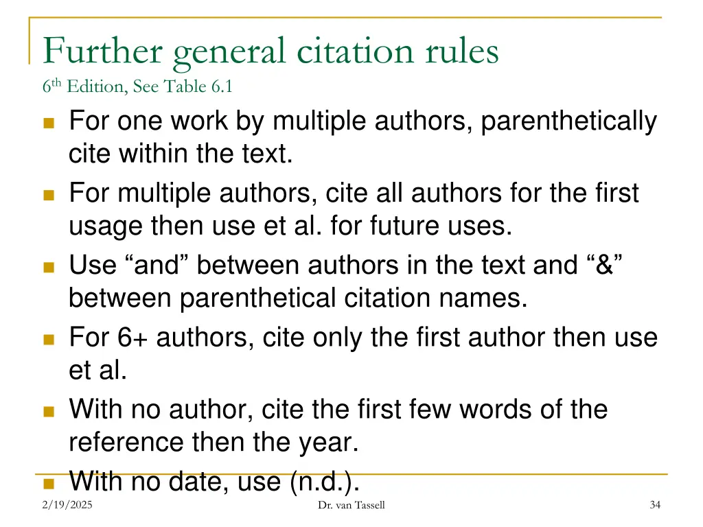 further general citation rules 6 th edition