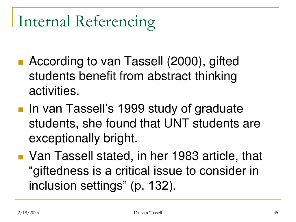 internal referencing
