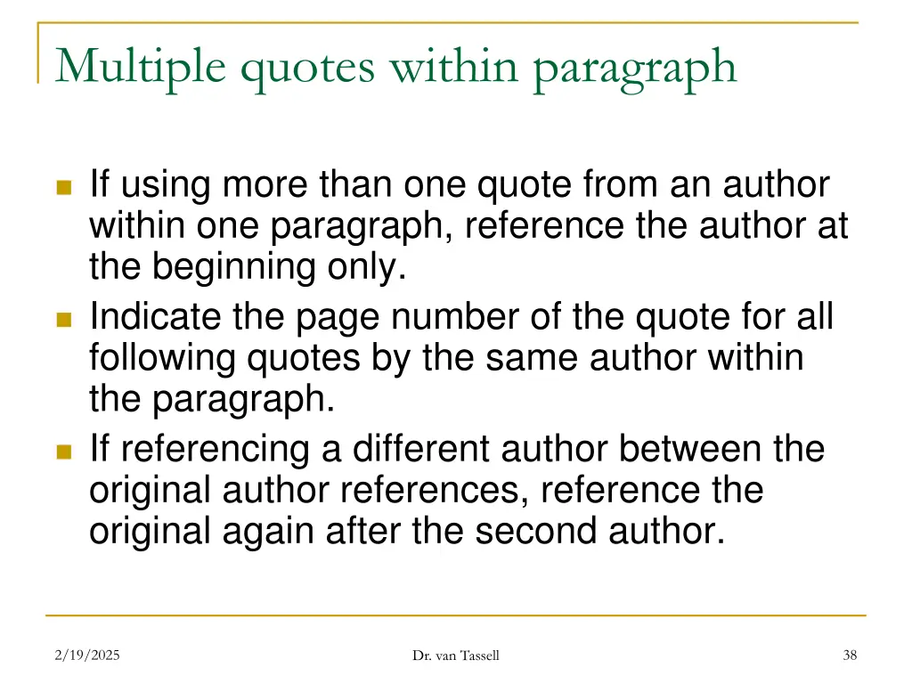 multiple quotes within paragraph