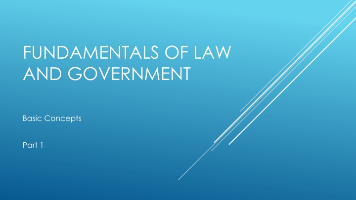 fundamentals of law and government