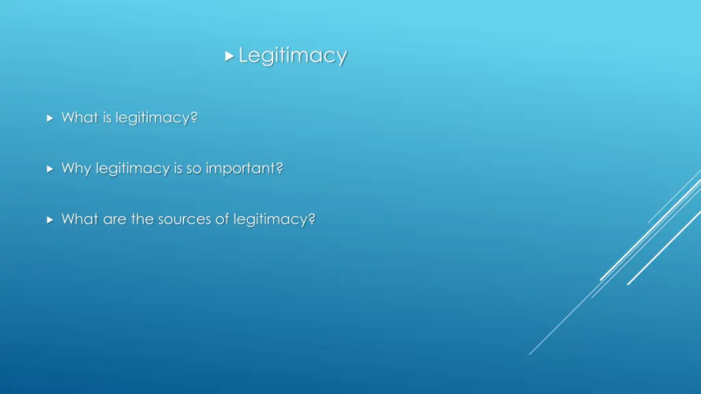 legitimacy