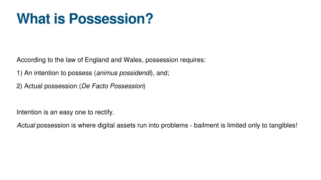 what is possession