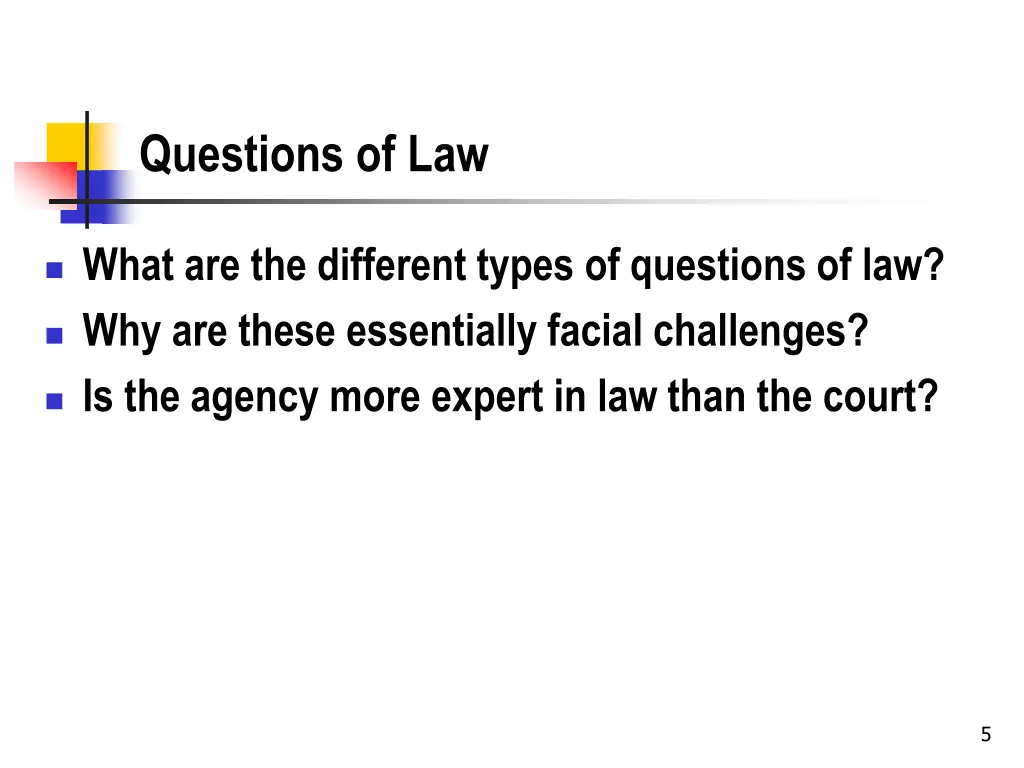questions of law
