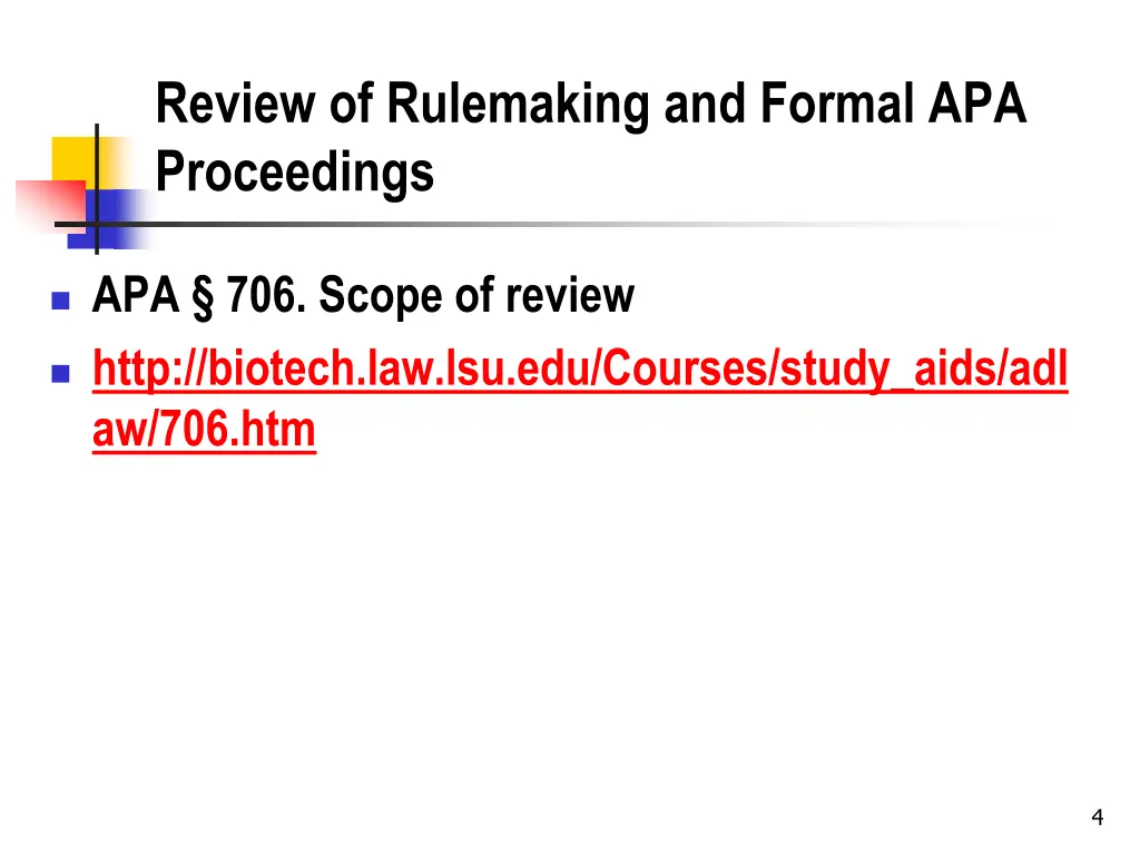 review of rulemaking and formal apa proceedings