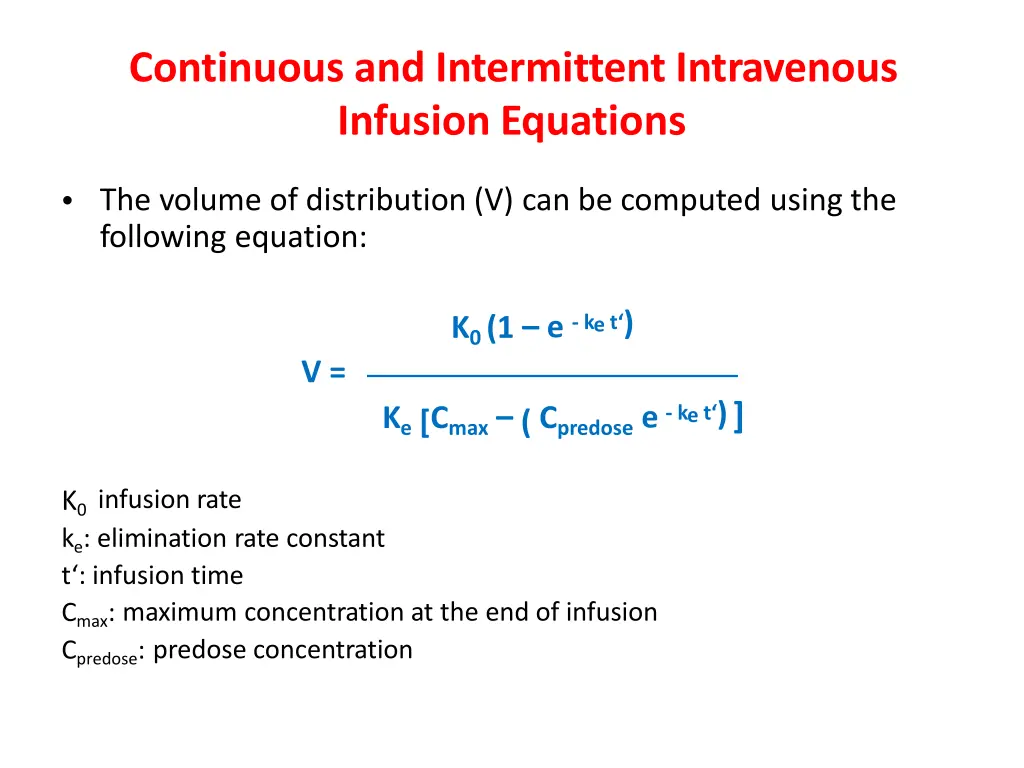 continuous and intermittent intravenous infusion 15