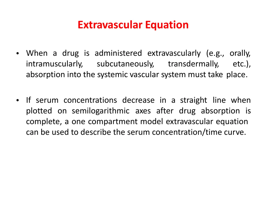 extravascular equation