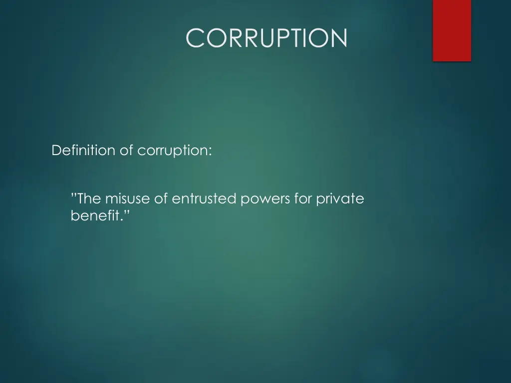 corruption 1