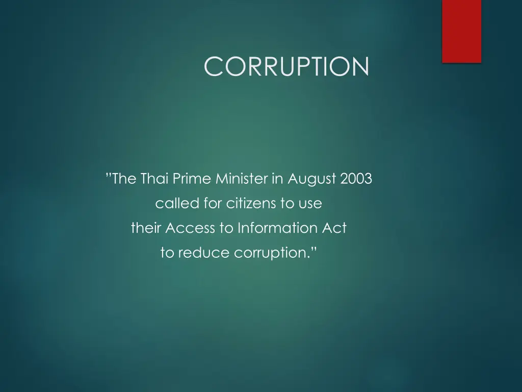 corruption