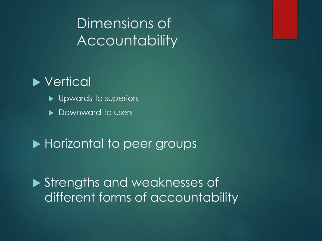 dimensions of accountability