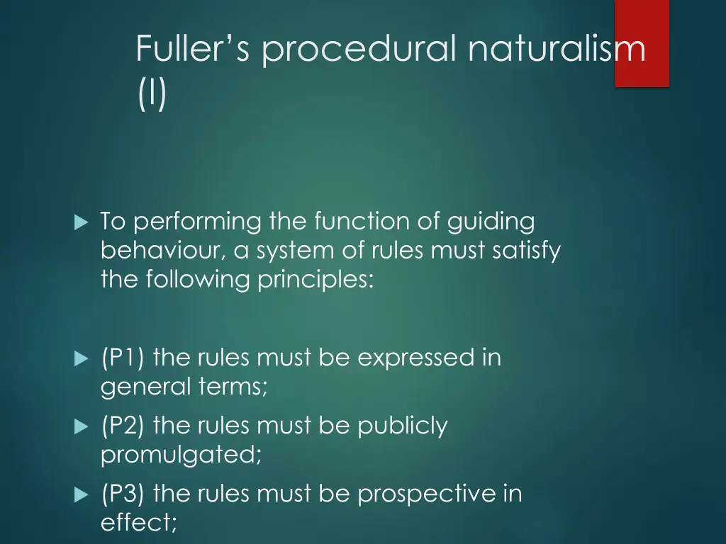 fuller s procedural naturalism i