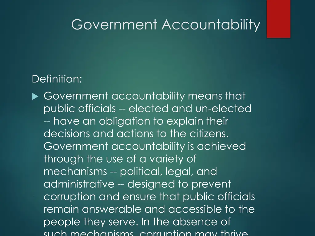 government accountability