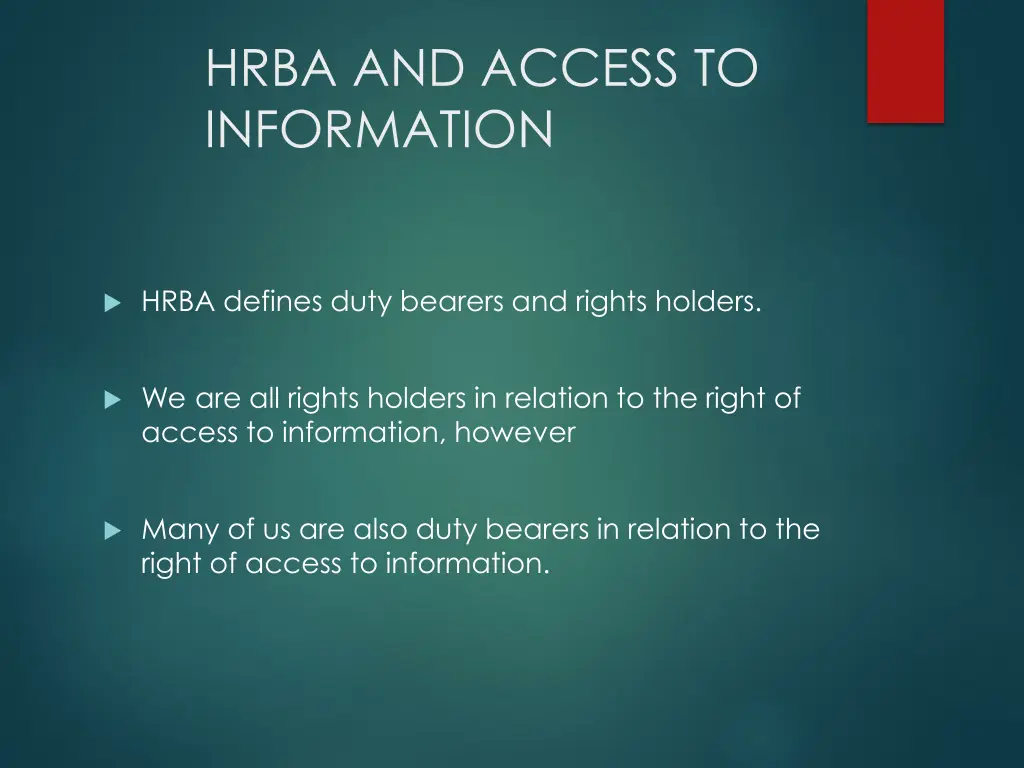 hrba and access to information