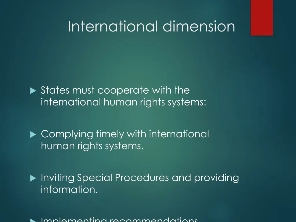international dimension