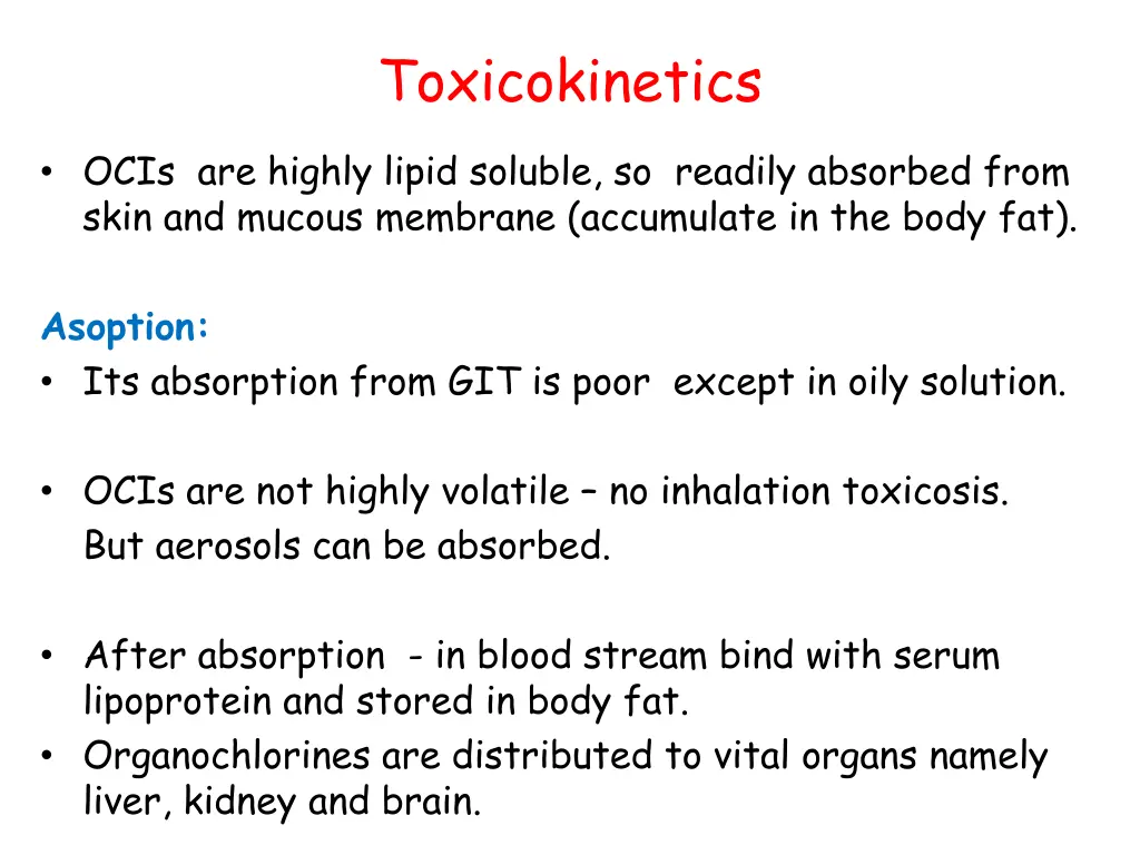 toxicokinetics