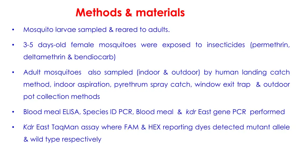 methods materials