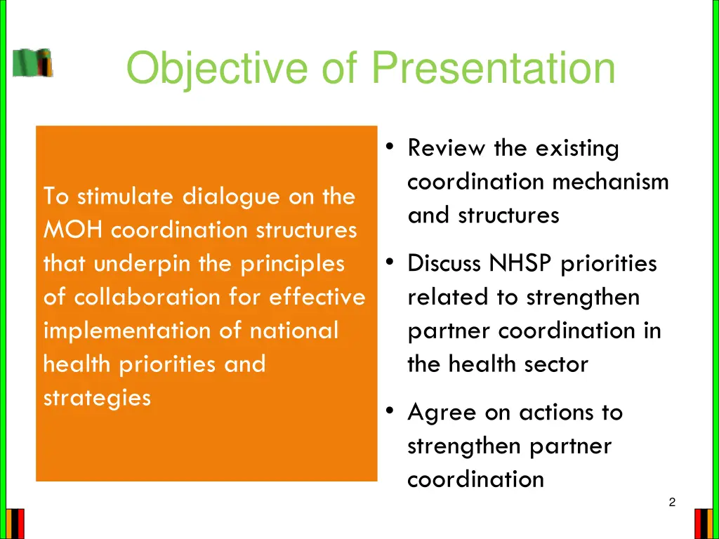 objective of presentation