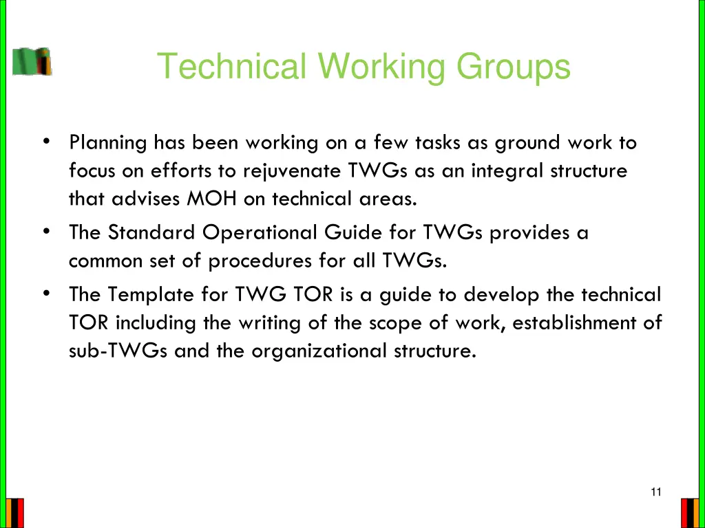 technical working groups 1