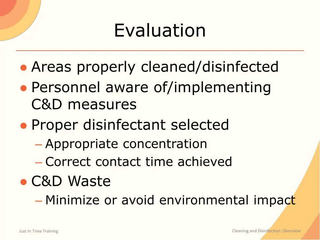 evaluation
