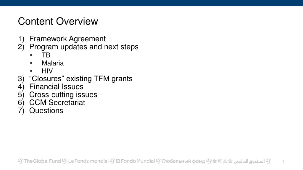 content overview