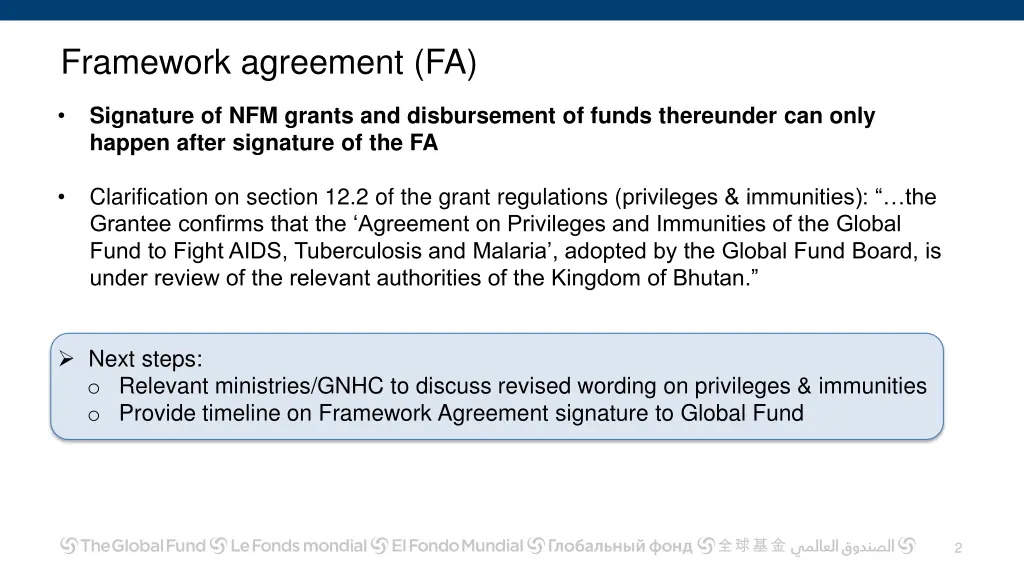 framework agreement fa