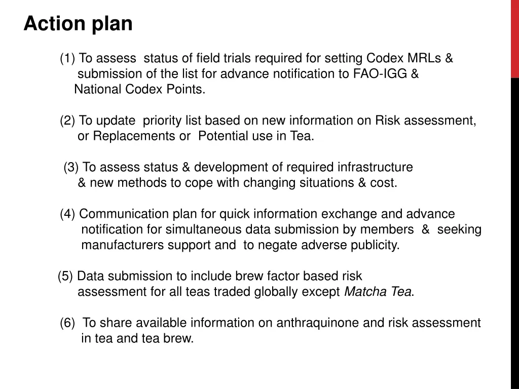 action plan